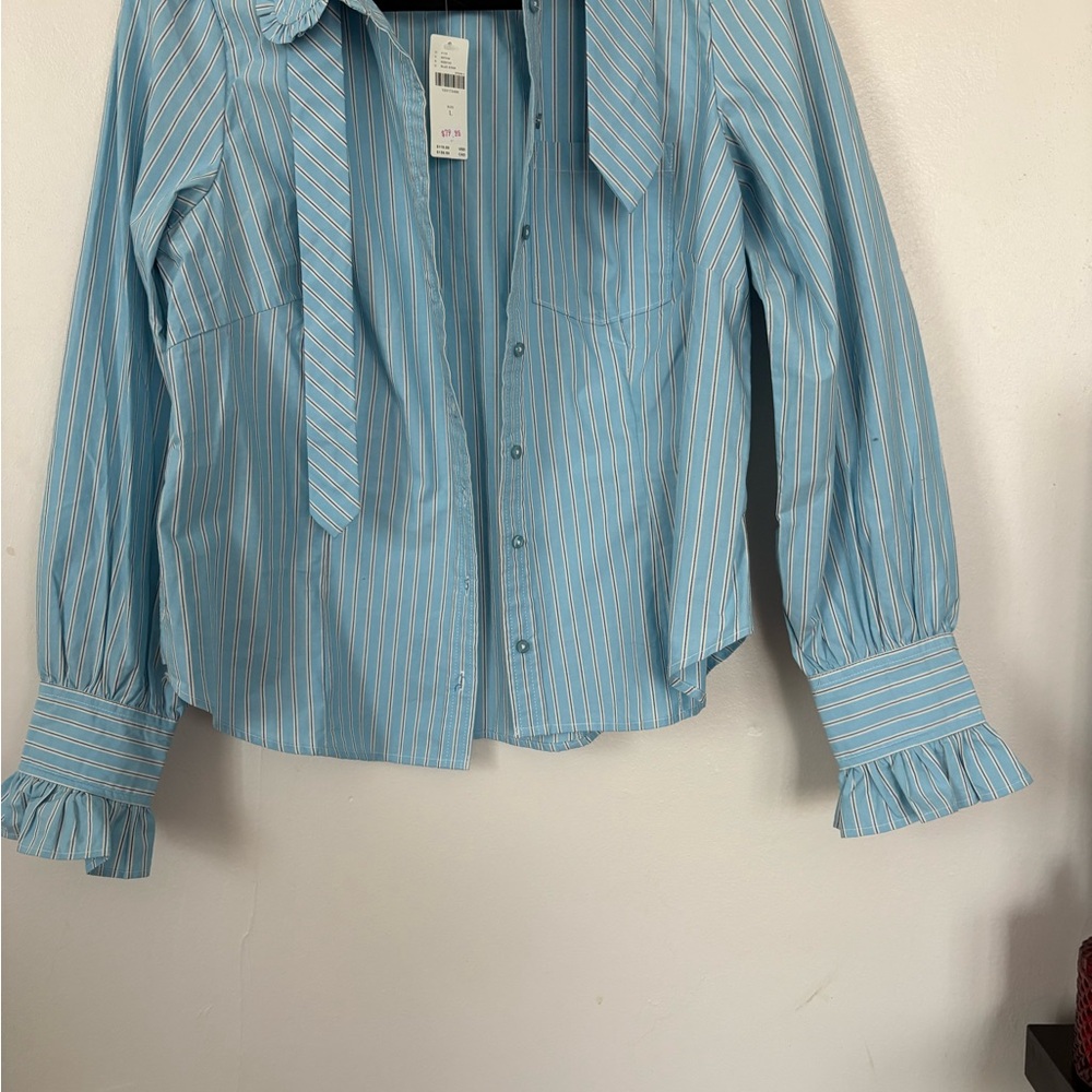 Maeve Blue Striped Blouse